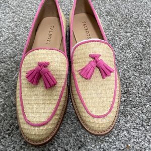 Talbots bamboo/ pink loafers